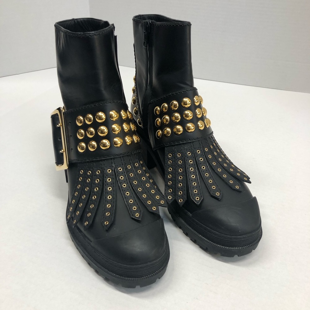 Burberry Whitchester studded buckle leather booties, EUC - Picture 10 of 16